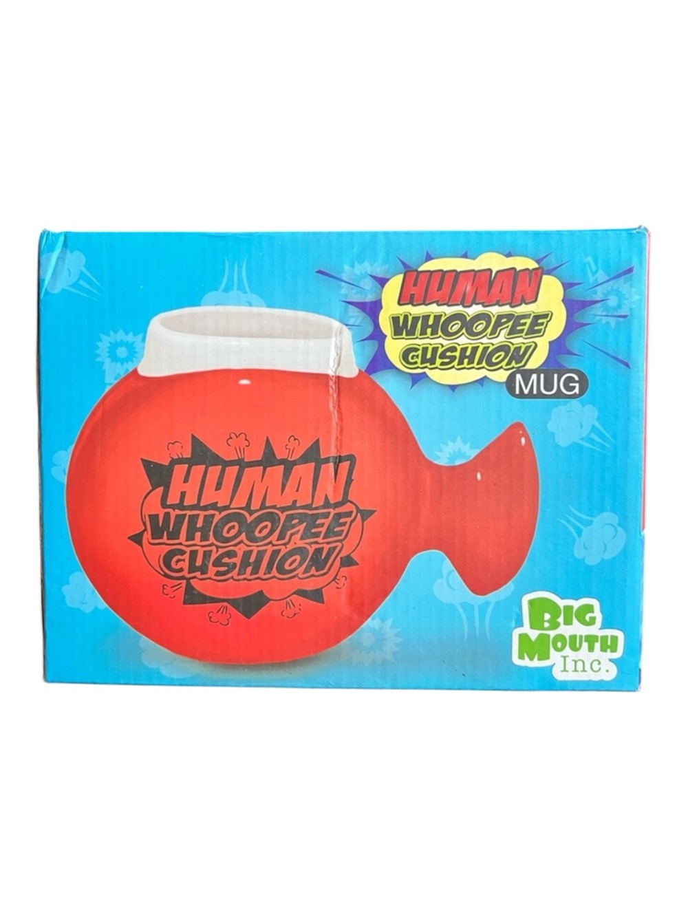 Human Whoopee Cushion Mug Novelty Funny Gag Gift Coffee Mug Fart Humor NIB